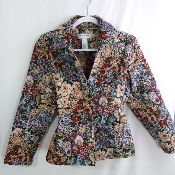 Tops - Spring Floral Blazer size Petite Large